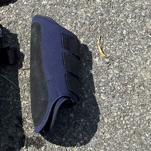 Navy blue splint boots horse size Large never used